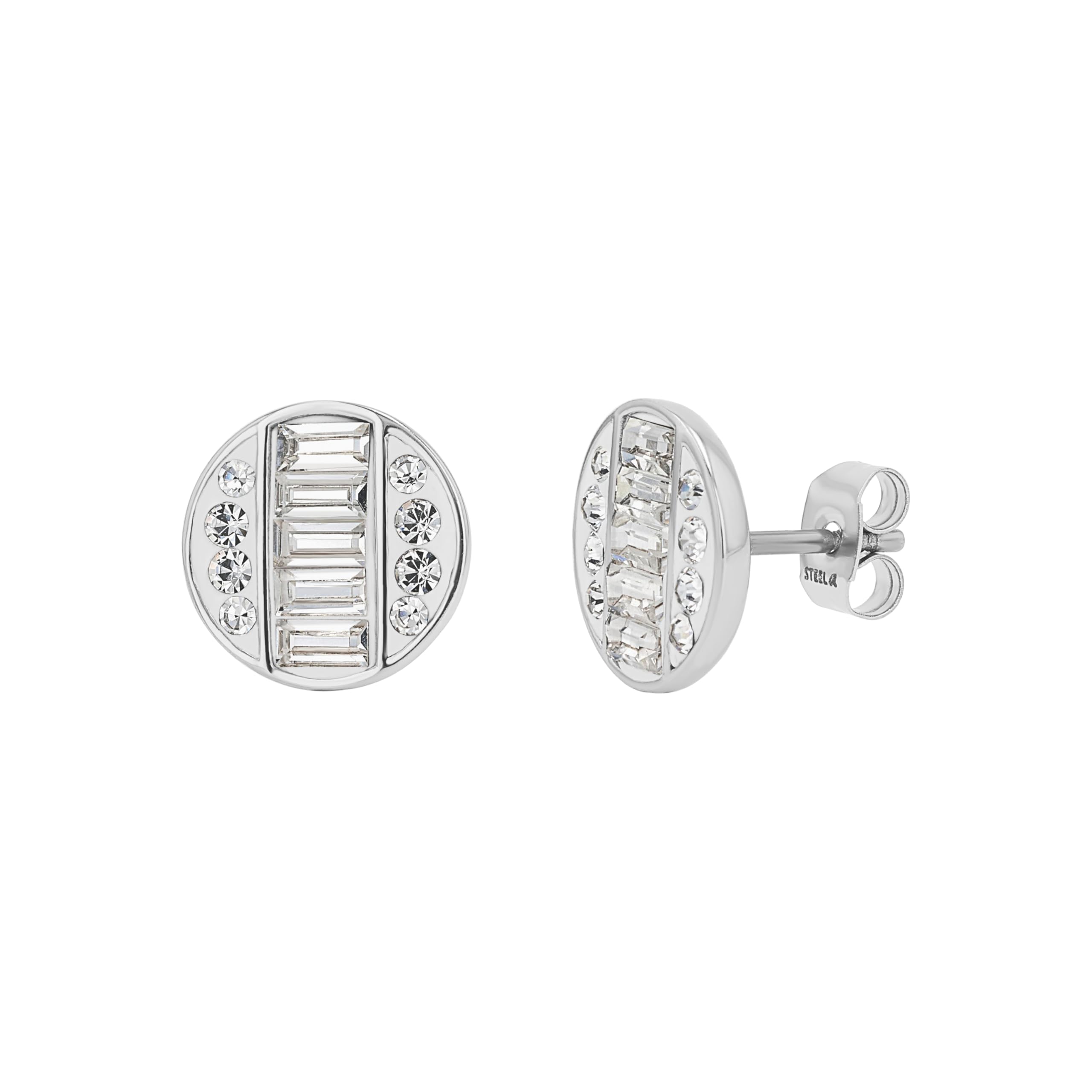 Tom Tailor Ohrstecker für Damen, Edelstahl, mit Preciosa, 11 mm, silber, Geschenkidee, Ohrschmuck, Damenschmuck, 2100677
