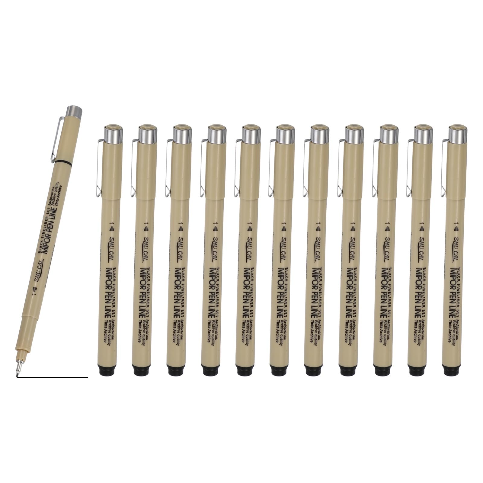 PATIKIL Fineliner Pens, 12 Pcs 1 1mm Fineliner Marker Black Waterproof Ink Archival Drawing Pens Art Supplies Set for Sketching Journaling Scrapbooking Artist Illustration