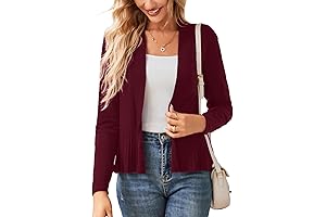Enhance Wardrobe with Alluring Wine-Colored Cropped Cardigan