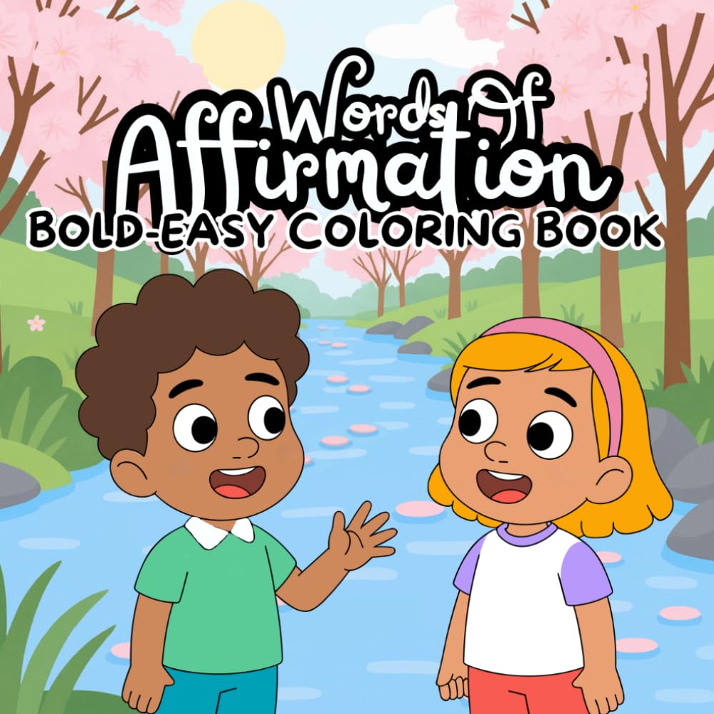 Words of Affirmation Coloring Book: Bold-Easy Coloring Book