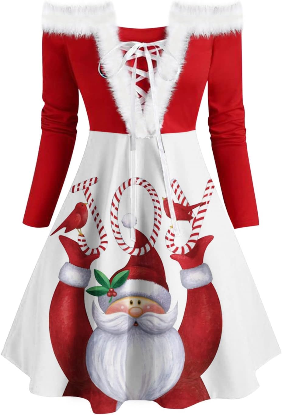 Santa Walmart Holiday Dress Vintage Santa Claus Costume Off