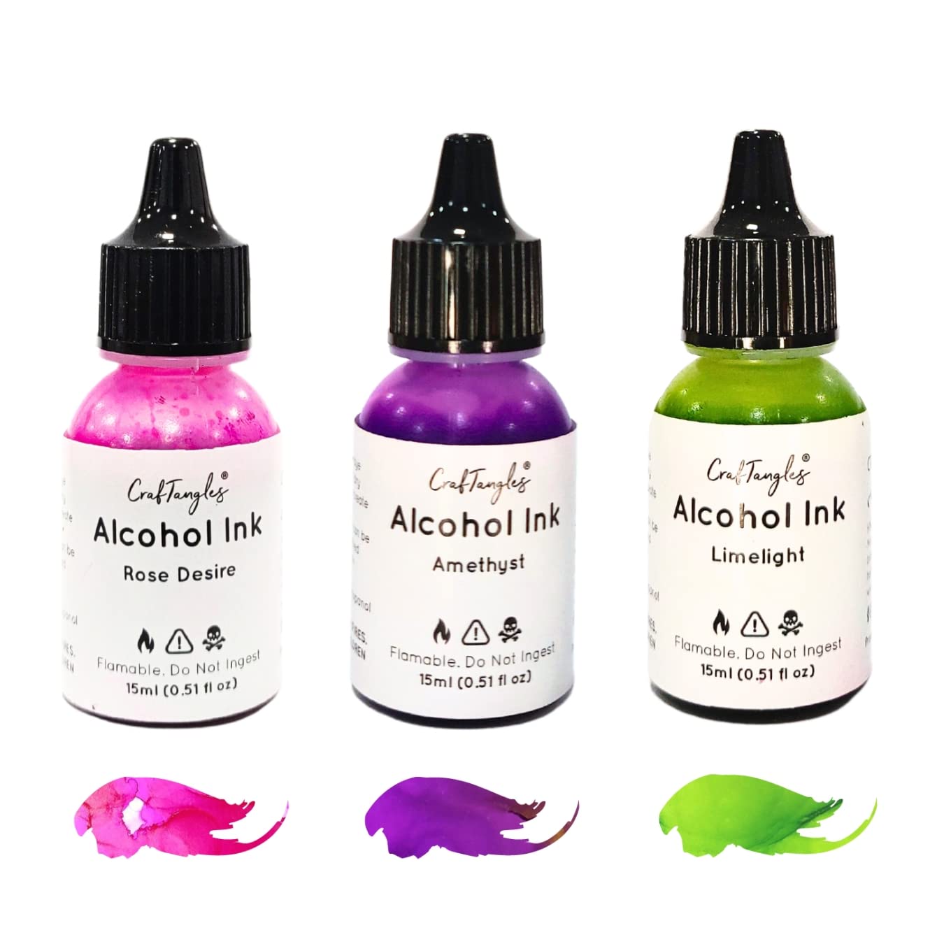 CrafTangles Alcohol Ink Set - Wildflowers (15 ml each)