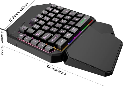 One-handed Gaming Device - Programmable USB Keypad, Ergonomic Professional Game Controller, Cell Phone PC Gamer Gadgets, Plug Play Computer Accessories | Gaming Keyboard for Professional Gamers