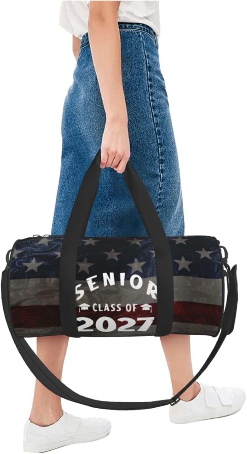 Senior Class Of 2027 Duffel Bag Gym Bag Travel Sports Tote Large Foldable Beach Swim Yoga1