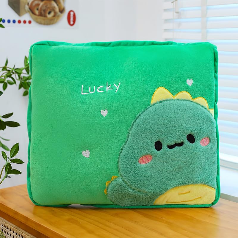 Dinosaurier Kuscheldecken, Decke und Kissen Kuscheltier Plüsch Plüsch Kopfkissen Decken Sofa Weiche Flauschige Decken Cartoon Fleecedecken Flauschige Kuscheldecke Decke Reisedecke (110*160CM)