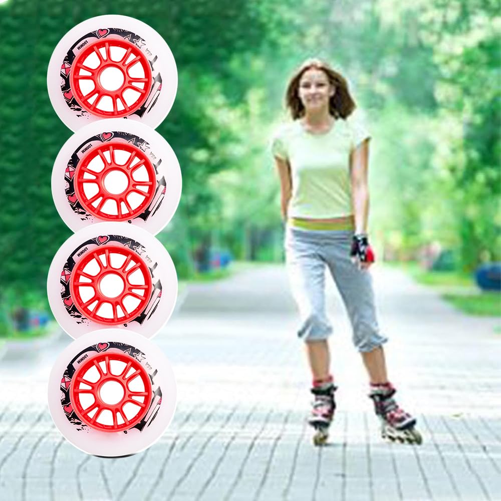 Ruote per Pattini in Linea da 90 mm, 100 mm, 110 mm e 125 mm, 85 A, per Pattinaggio di velocità Indoor e Outdoor, di Ricambio, Confezione da 6