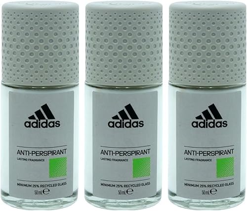 3 x 50ml Adidas 6 in 1 Anti Perspirant Roll On for Men