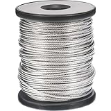 Material de calidad: hecho de cable de acero inoxidable trenzado con una chaqueta de plástico de protección; Resistente a la corrosión, torceduras y óxido
