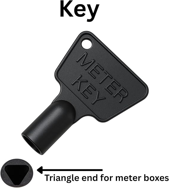 Universal Service Utility Meter Key – Heavy Duty Metal Triangle Key for Gas & Electric Meter Boxes – Emergency Multi-Purpose Cupboard Key for Meter Readings & Cabinet Access 2 Pack.