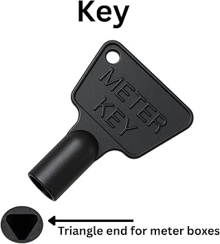 Universal Service Utility Meter Key – Heavy Duty Metal Triangle Key for Gas & Electric Meter Boxes – Emergency Multi-Purpose Cupboard Key for Meter Readings & Cabinet Access 2 Pack.