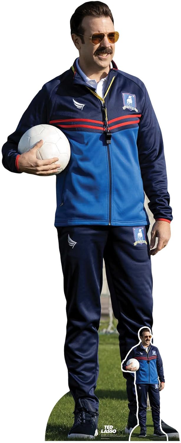 SC4149 Ted Lasso Jason Sudeikis with Football Lifesize Cardboard Cutout