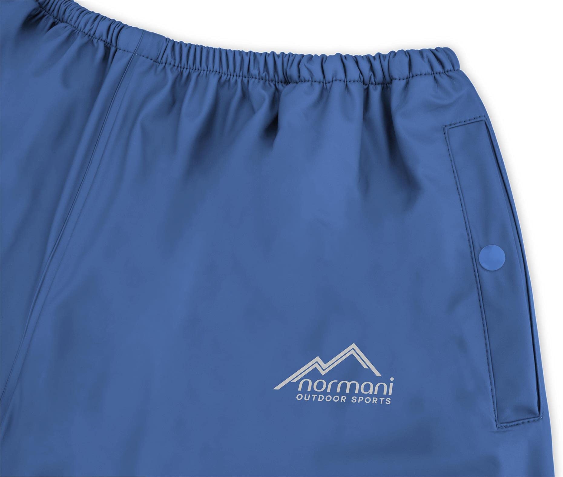 normani Regenhose für Jungen und Mädchen - Wasserdicht, Winddicht & Atmungsaktiv - Unisex ungefütterte Überziehhose