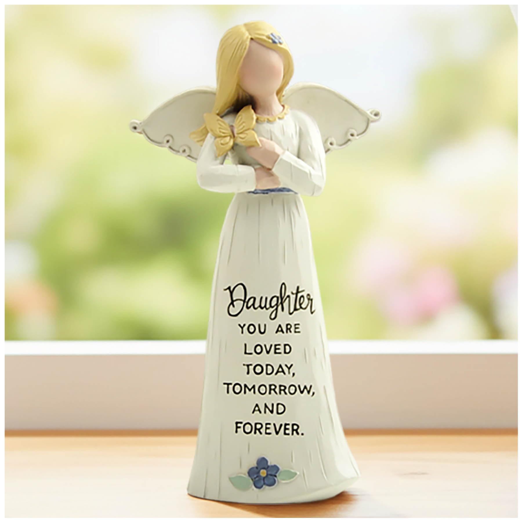 PlentifulHome Daughter Angel Figurine with Butterfly, 13.3 cm