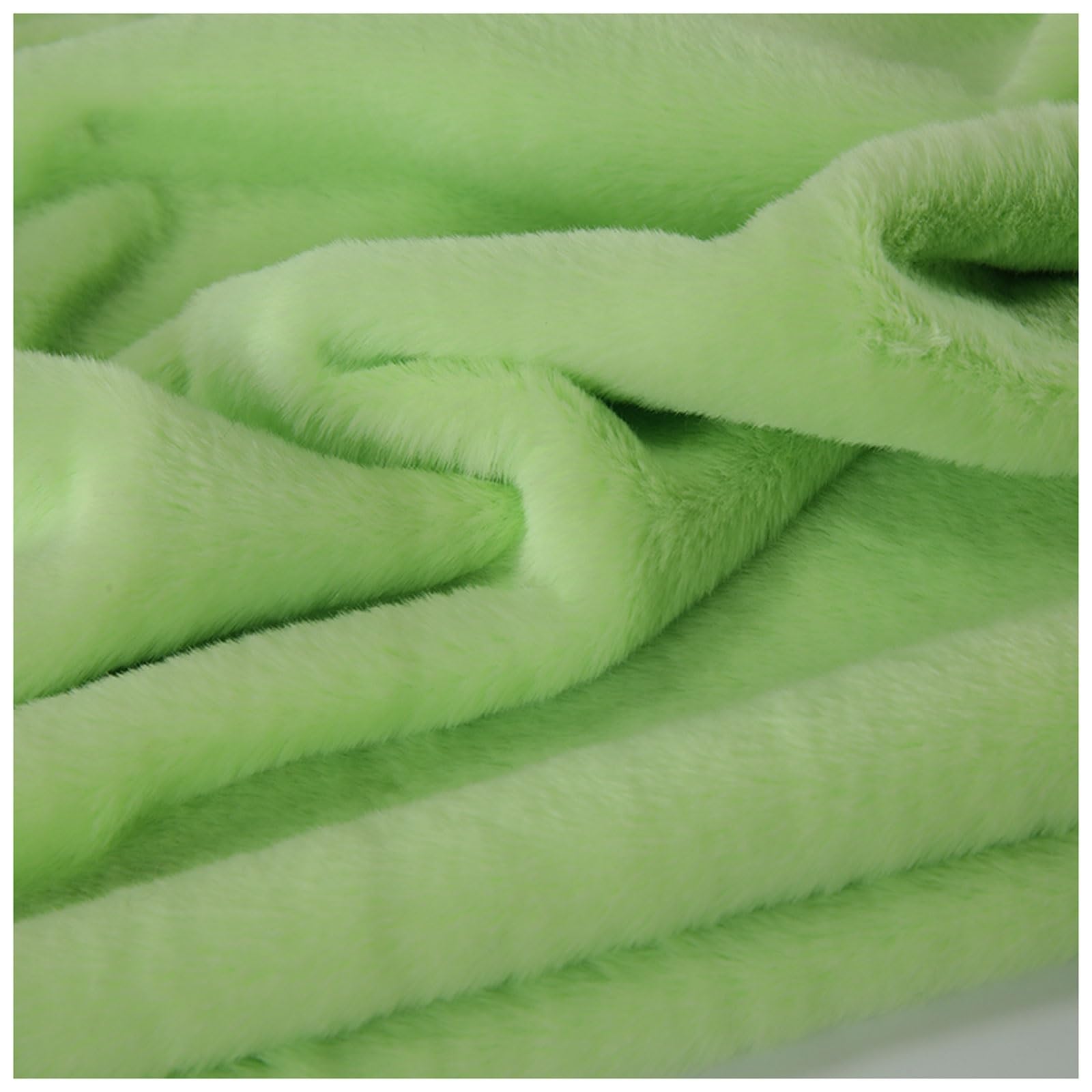 Short Pile Plain Fun Faux Fur Fabric Material, Soft Plush Faux Imitation Fur Material, for Costume, Cosplay, Art Crafts, Photography Backdrops, Home Decor, Toys, 50x160cm, 59 Colors (Color : Green 3
