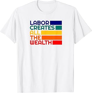Trade Union DSA Activist Karl Marx Labor Creates All Wealth T-Shirt
