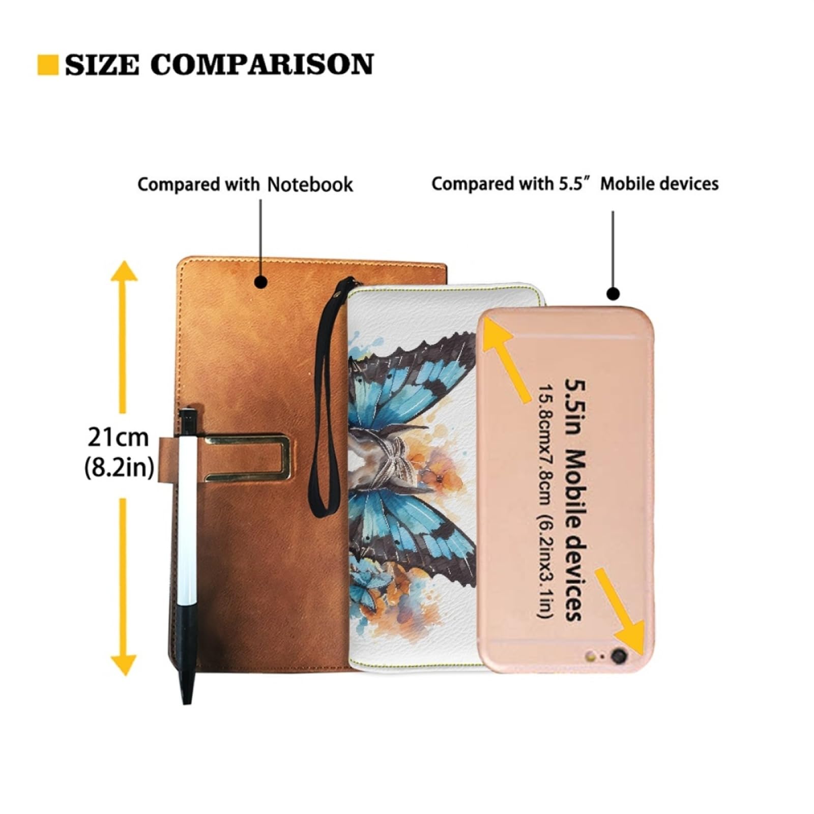 Portafoglio Donna Portamonete Porta Carte di Credito Donna Uomo Wallet | Portafogli con Zip e Cinturino da Polso Leggero Durabile Portatile,Impermeabile Cuoio,Animali Astratti 11x20cm/3 Unità
