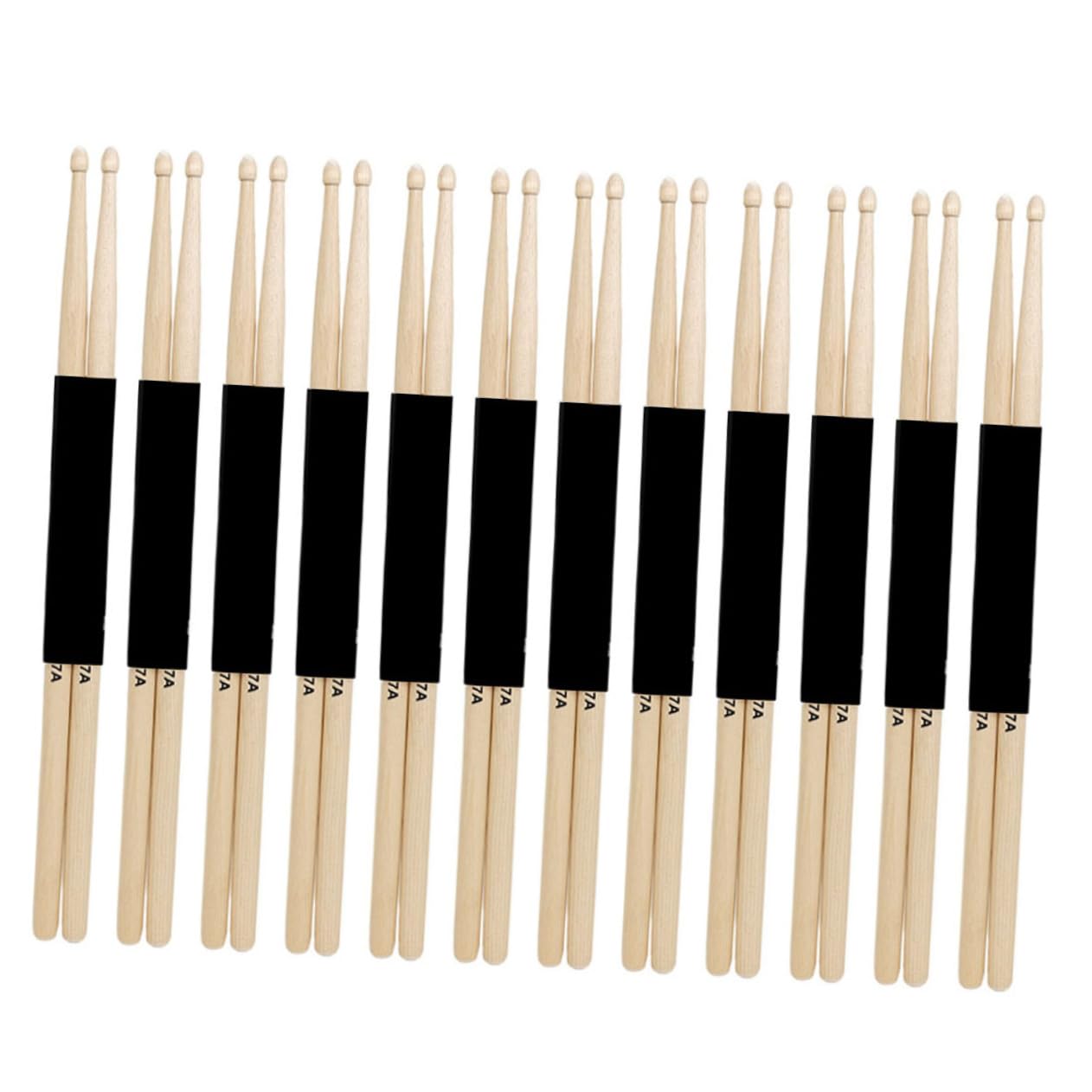 12 Paar 7a Ahorn Drumsticks für Jazz Drumset, Khaki | Leichtes Design, Vielseitig Einsetzbar, Holz Ausführung für Percussion Instrumente