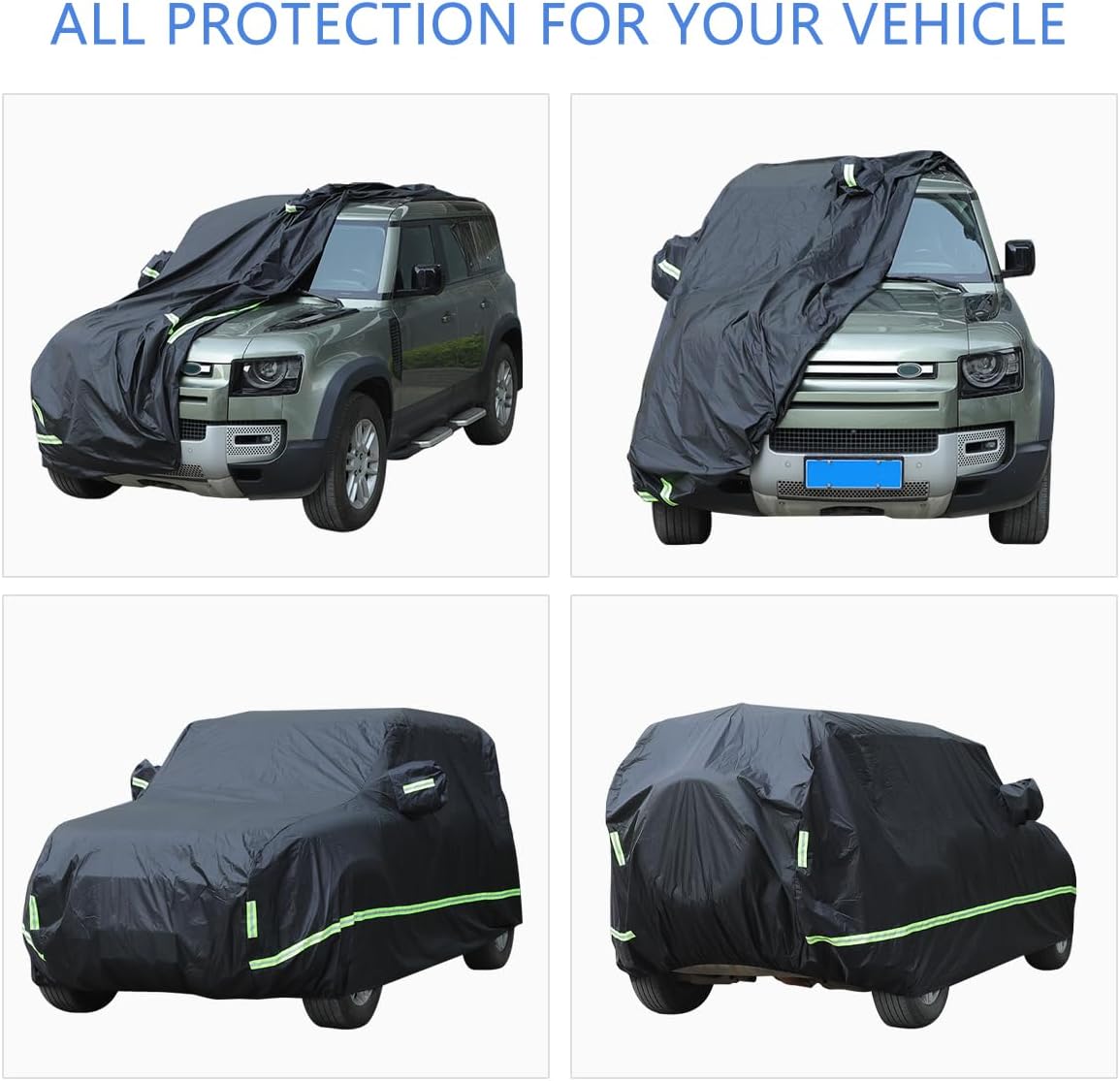 Car Cover Waterproof All Weather, Outdoor Car Covers for Automobiles,Hail UV Snow Wind Protection Compatible with Land Rover Defender 110 2020-2025 Full Exterior Cover Outdoor Protection