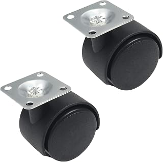 MroMax 1.5 Inch Swivel Caster Wheels 360 Degree Top Plate Mounted Caster Wheel 33lb Capacity 2 Pcs