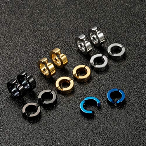 Generic 5Pcs Stainless Steel Ear Cuffs Helix Cartilage Clip On Wrap Punk Non Piercing Earrings Fashion Ear Clips Set For Women Men Multicolor A4Gib3I1454385Cq #TOP5