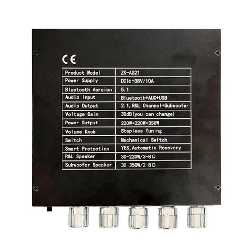 ZK-AS21 2.1 channel TPA3255 digital amplifier board module