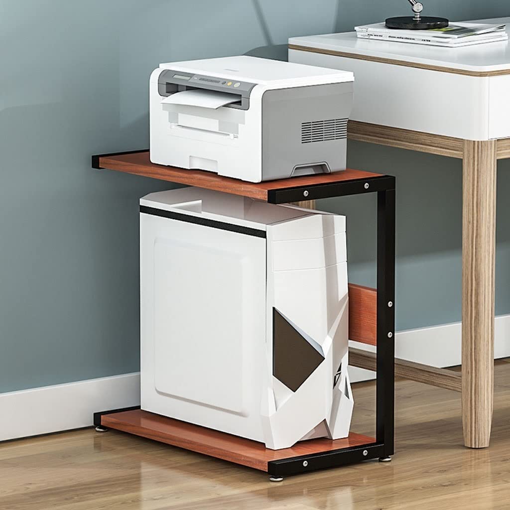 Mueble Impresora Host de computadora Multicapa UPC Gracket Rack Impresora Simple Debajo la Rejilla Mesa Desktop Escritorio Almacenamiento Cajonera Escritorio(24cm)