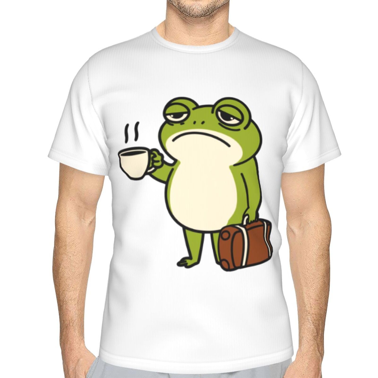 Amazon.co.jp: Tシャツ 面白い カエル コーヒー 3Dプリント 半袖 