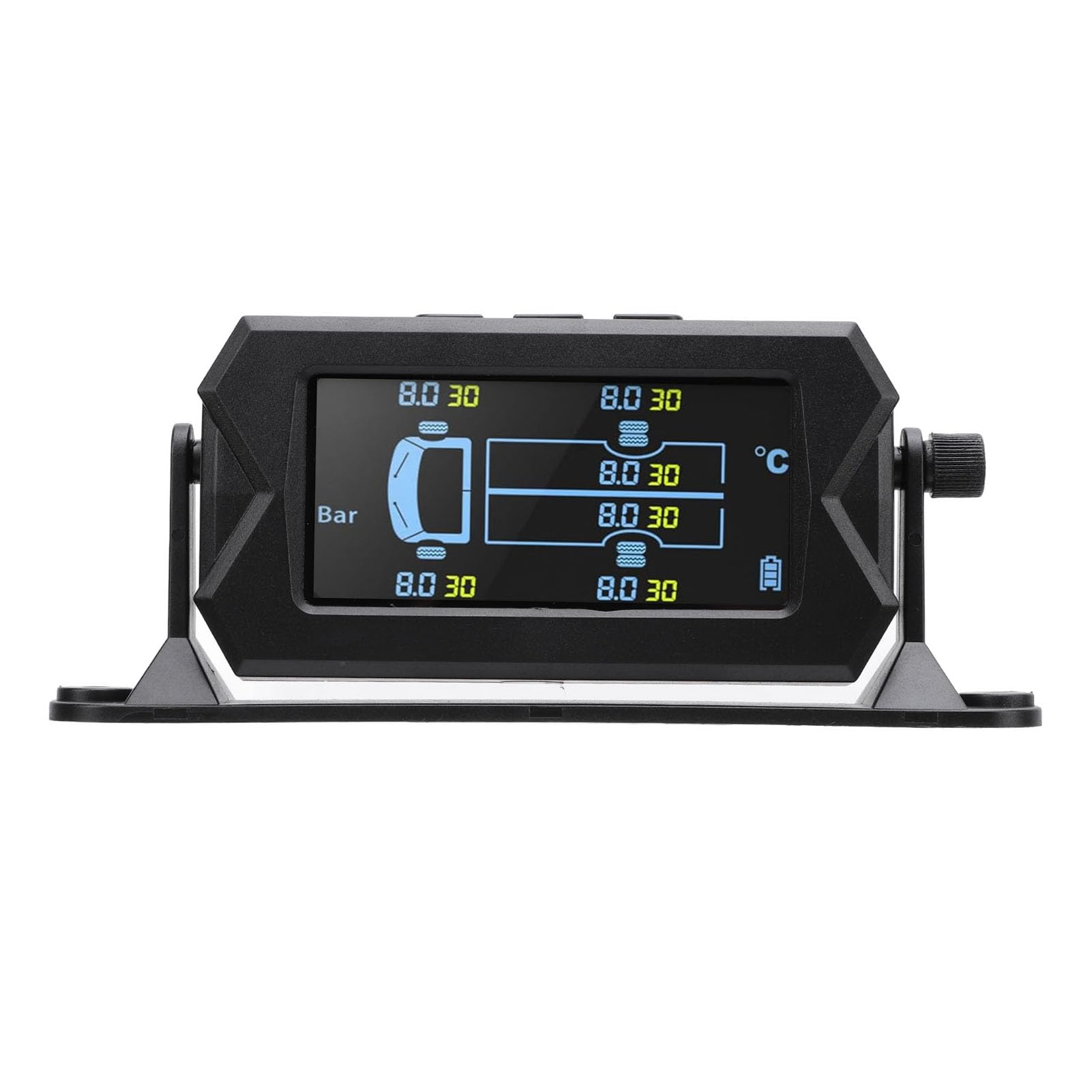 Akozon di Monitoraggio della Pressione dei Pneumatici Carica Solare TPMS con 6 Sensori per Camion RV Monitoraggio in Tempo Reale della Pressione e della Temperatura (15 Bar)