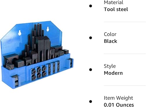 Miniatura 7 de HFS (R) Kit de sujeción de abrazadera de sujeción para fresado Bridgeport (ranura de 916 pulgadas de perno de 12 pulgadas)
