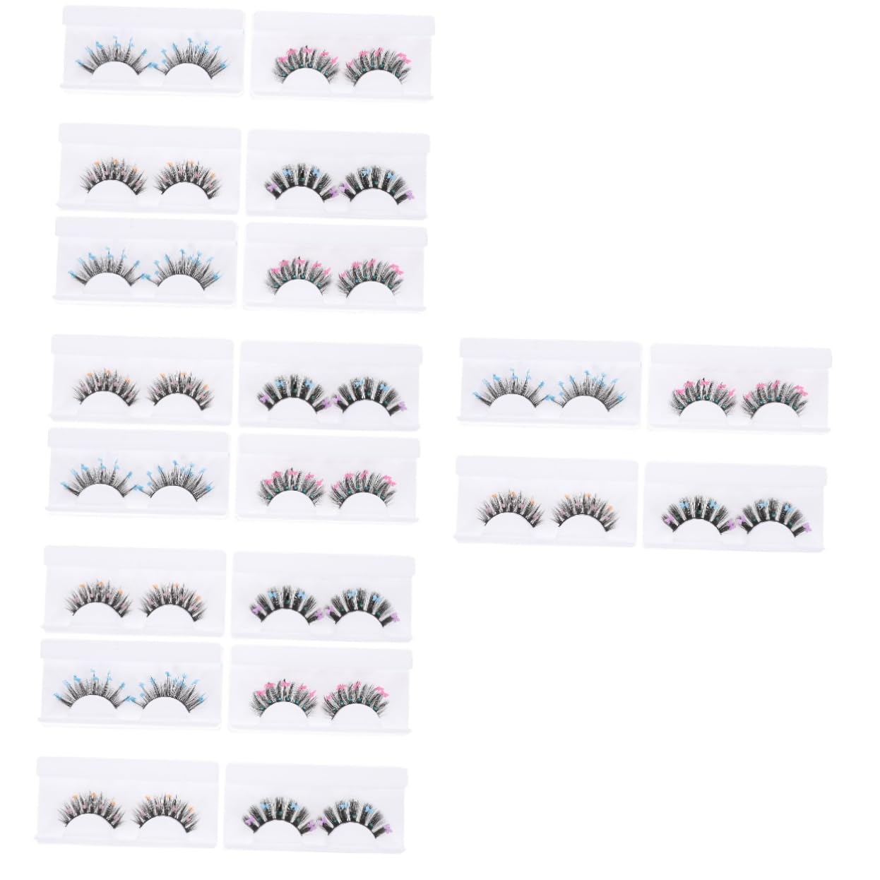 FOMIYES 5 Set Di Ciglia Finte Facili Da Applicare Ciglia Sottili Glitterate Per Look Da/notte 4 Paia*5