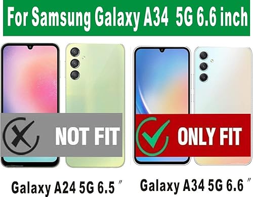 Miniatura 2 de Folmeikat Funda para Samsung Galaxy A34 5G, con protector de pantalla, absorción de golpes, flexible de goma TPU protectora para A34 5G 2023 de 6.6