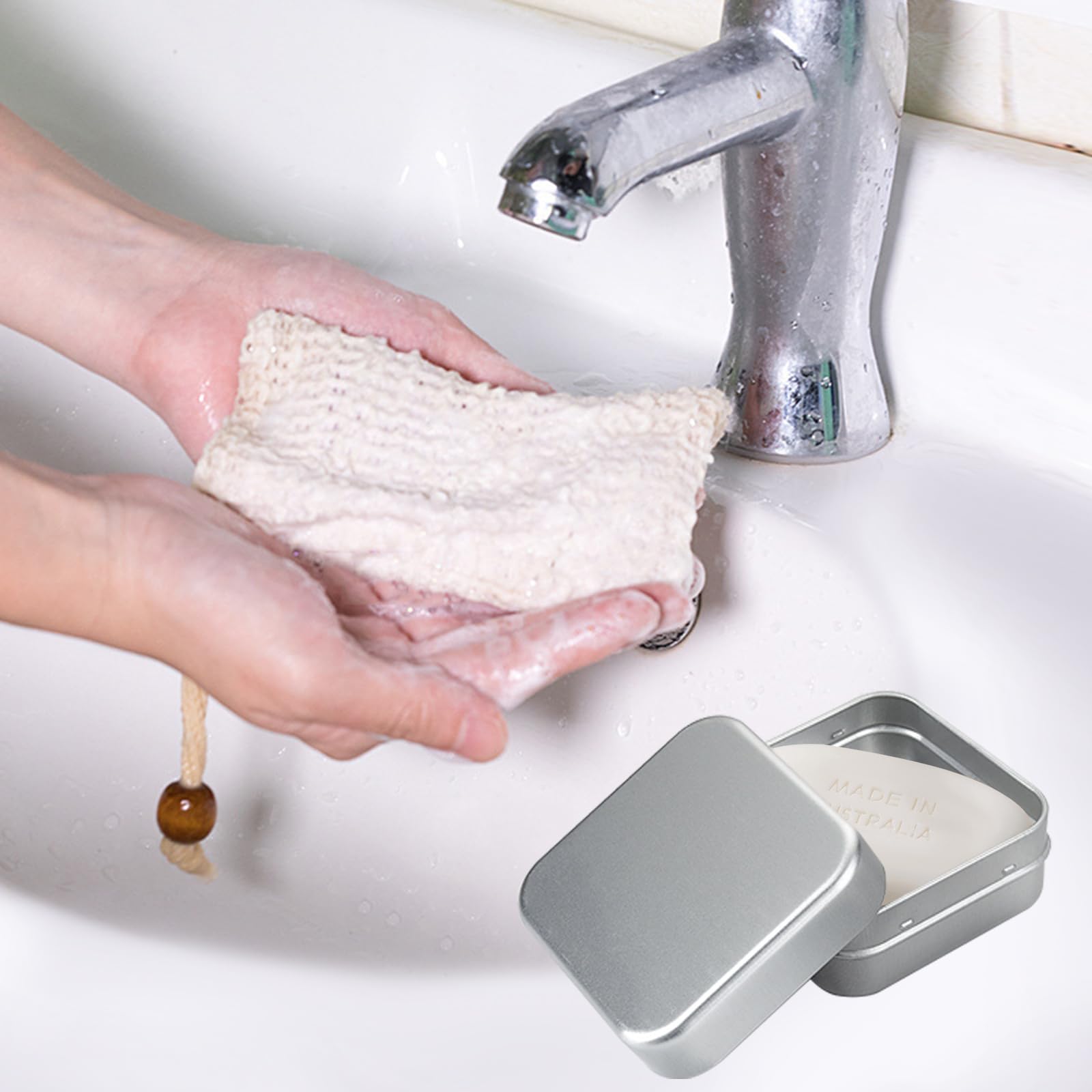 Porte-Savon Avec Couvercle Rabattable - Étanche - Économie D'Espace