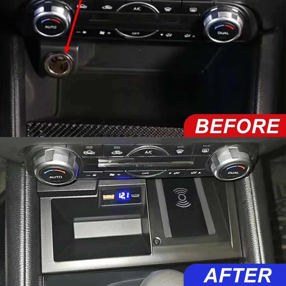 Plaque de chargement sans fil for voiture, compatible avec Mazda CX-5 CX5 2017 – 2021, support de chargeur de téléphone, Plug And Play, accessoires de Charge rapide