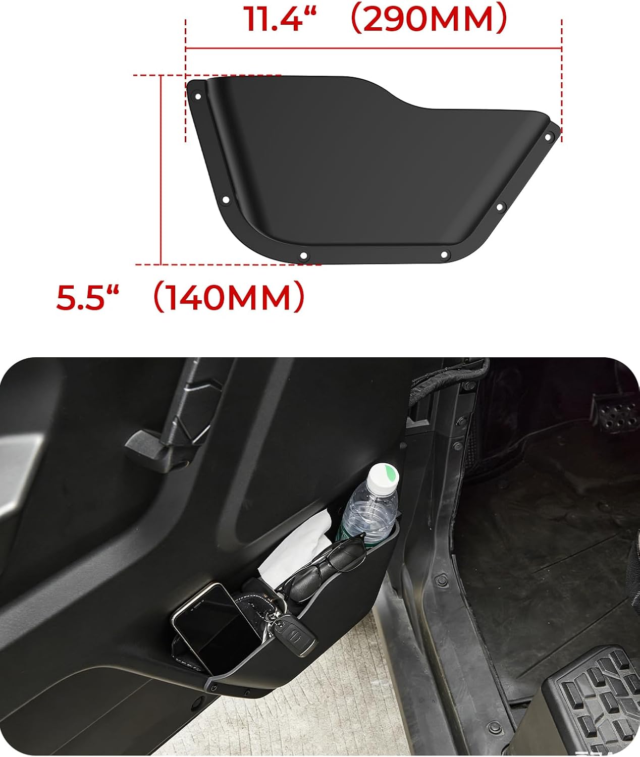 Front Interior Door Storage Pockets for 2024 2025 Polaris Xpedition XP/ADV 5 Northstar Accessories, Insert Side Organizer Box Cup Holder, 2PCS