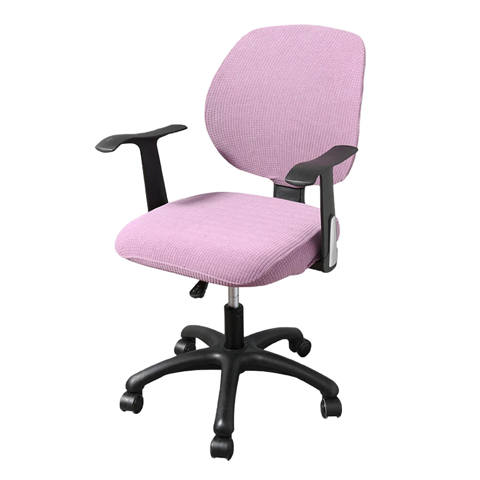 Fiacvrs 2 fundas para silla de oficina (respaldo + funda de asiento), funda elástica para silla de computadora, lavable para silla giratoria de escritorio y respaldo (solo funda de silla)