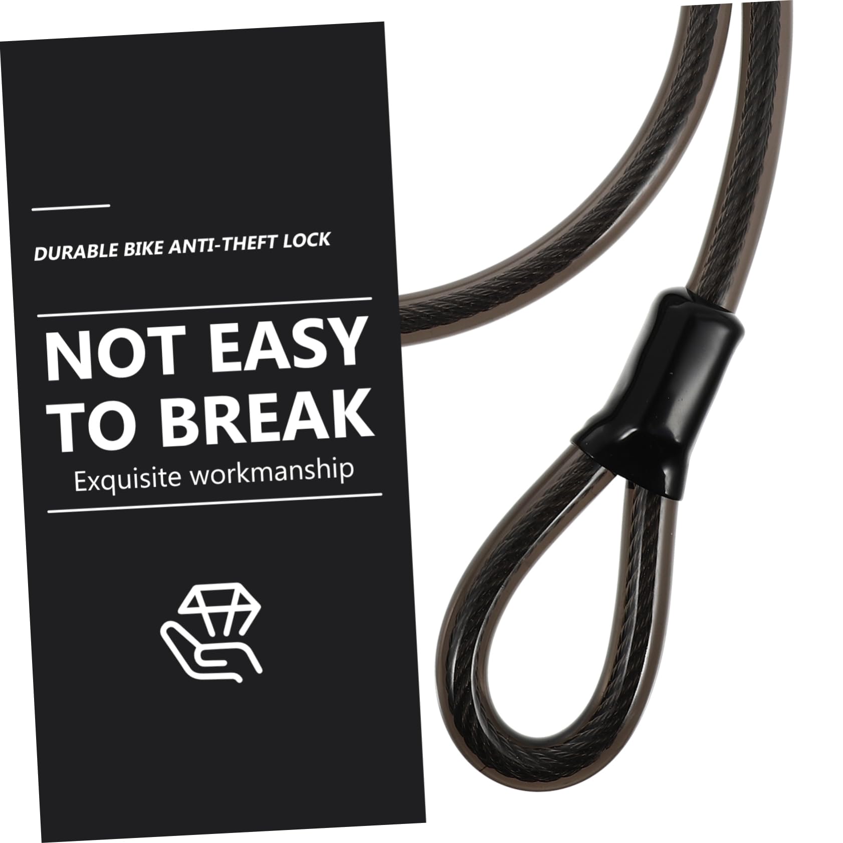 Mikikit Heavy Duty Anti-Theft Lock Chain Lock for Motorcycle Bike Outdoor Protective Sleeve Wear-Resistant Steel Cable