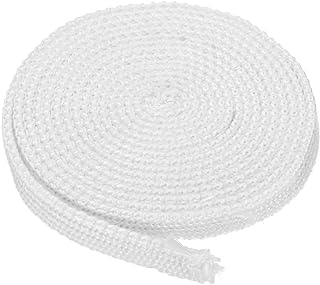 PATIKIL 5/8"x 1/8"x118" Wood Stove Gasket, Fiberglass Flat High-Temperature Resistance Seal Rope for Wood Stoves Fireplace Door, White
