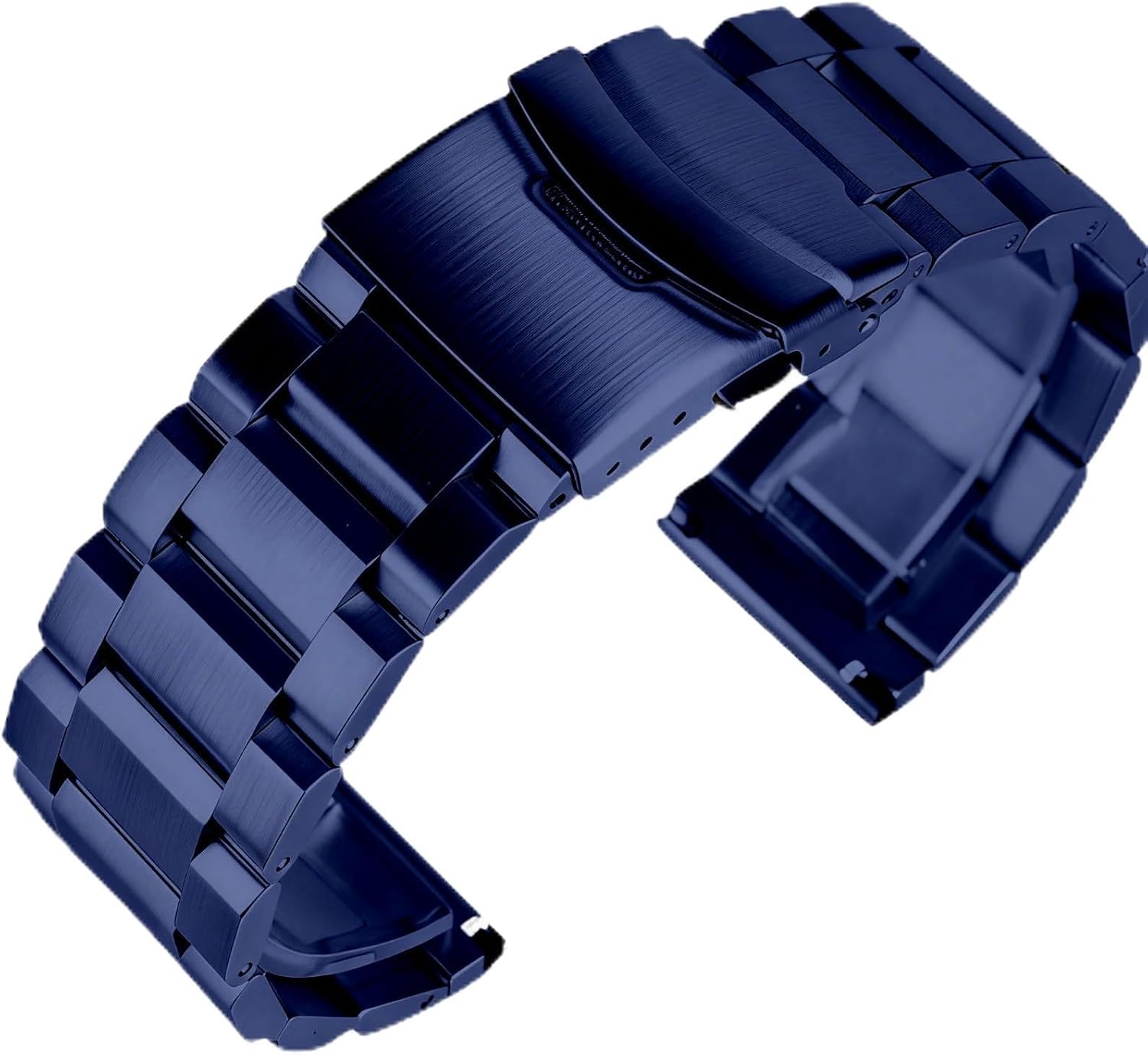 Kai Tian 18mm 20mm 22mm 24mm 26mm Stainless Steel Watch Band, Quick Release Brushed Finish Metal Watch Strap Double Buckle Bracelet Black Silver Gold Blue for Men Women