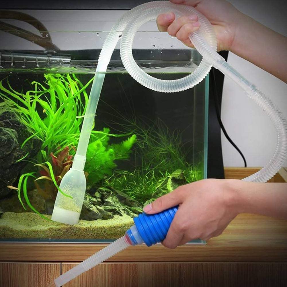 Voarge Siphon für die Reinigung des Aquariums, Handpumpe 140 cm für Aquarien und Fischtanks -handbetriebe Wasser manuell pumpen vom Aquarium und Fischtank Haustier