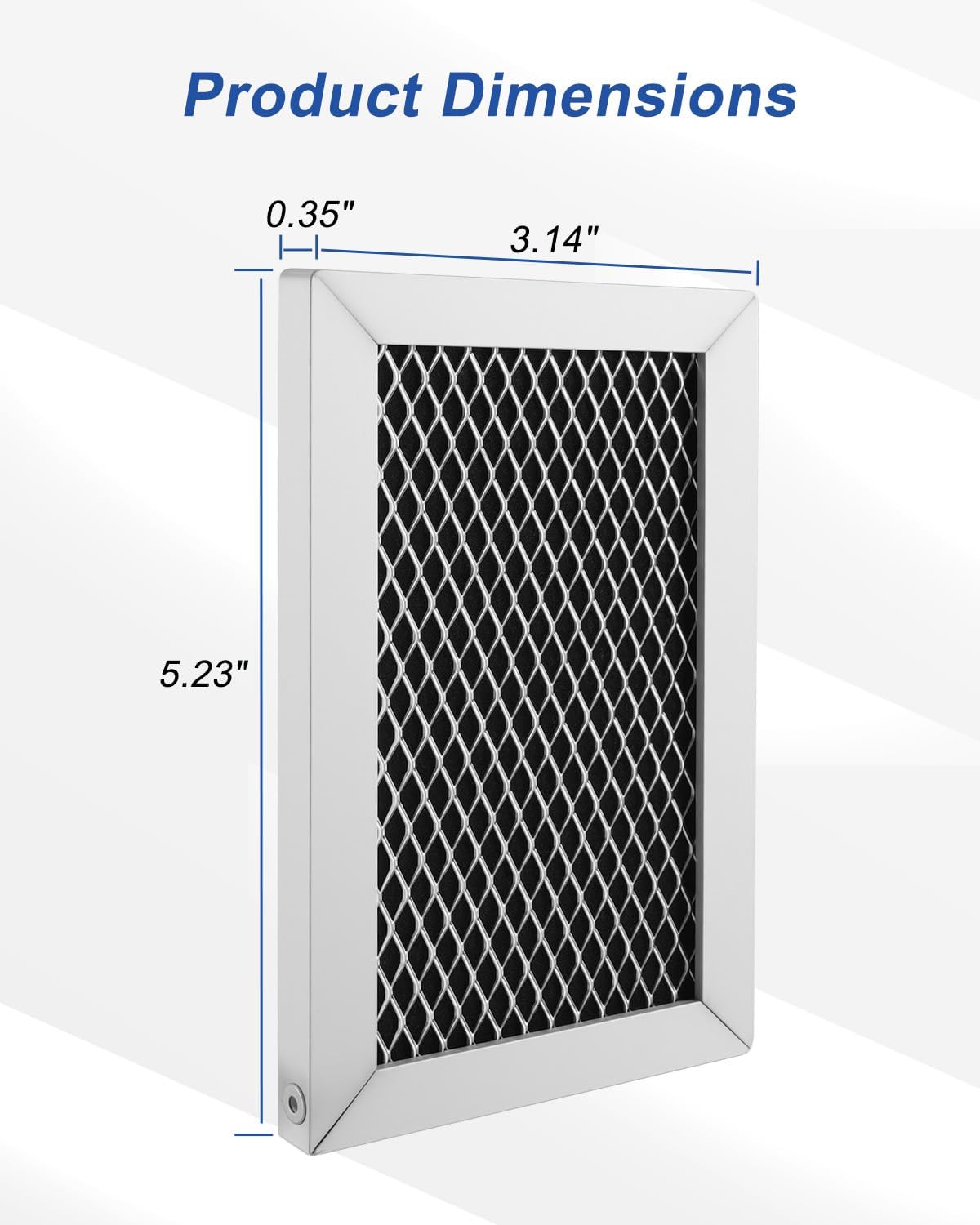 2Pcs Microwave Charcoal Filter Replace W10892387 W10845250