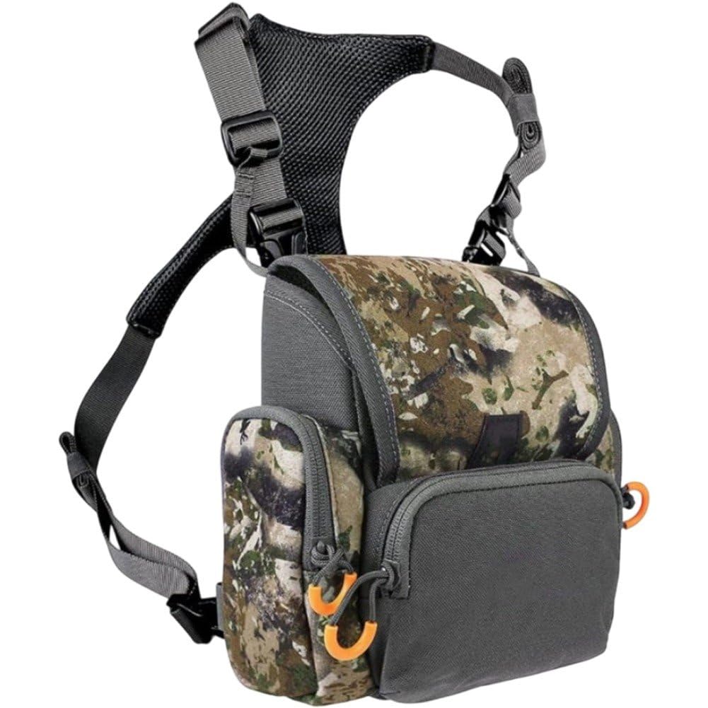 Sslvya Binocular Harness, Lightweight and Large Capacity Bino Case, Adjustable Binocular Harness Chest Pack for Hunting Hiking Shooting