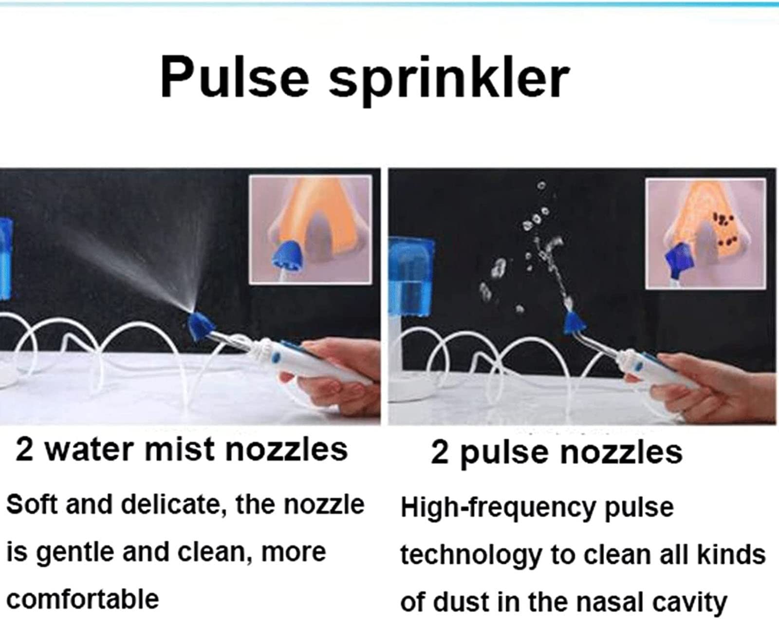 Kit per risciacquo dei Seni, Sistema di irrigazione per Lavaggio nasale, Kit per risciacqui dei Seni con Pressione Regolabile e Serbatoio dell'Acqua di Grande capacità da 1000 ml,