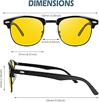 Vista 11 de Happy Store CN56 Gafas de estilo nerd wayfarer de inspiración vintage, marco de carey, lentes transparentes UV400