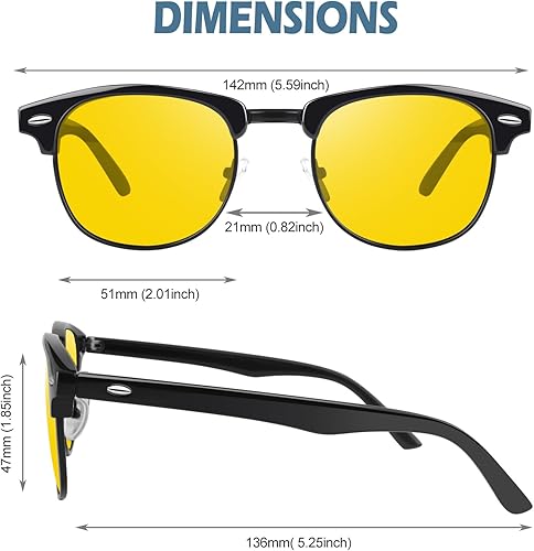 Vista 11 de Happy Store CN56 Gafas de estilo nerd wayfarer de inspiración vintage, marco de carey, lentes transparentes UV400