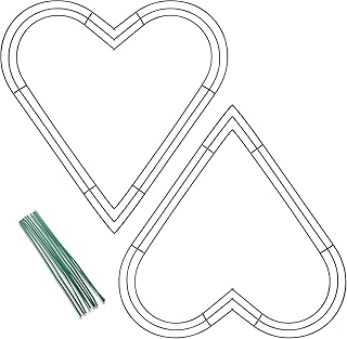 28 Handmade Heart Wreath Decor Ideas For Any Occasion 11 2-Pack Heart Shaped Wire Wreath Frame – Heart Metal Wreath Form with Rin...