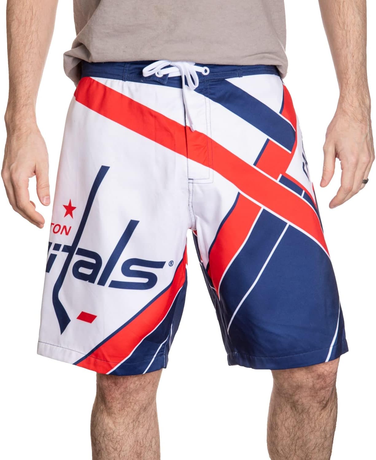 Calhoun Men's Officially Licensed NHL Diagonal Lines Boardshorts