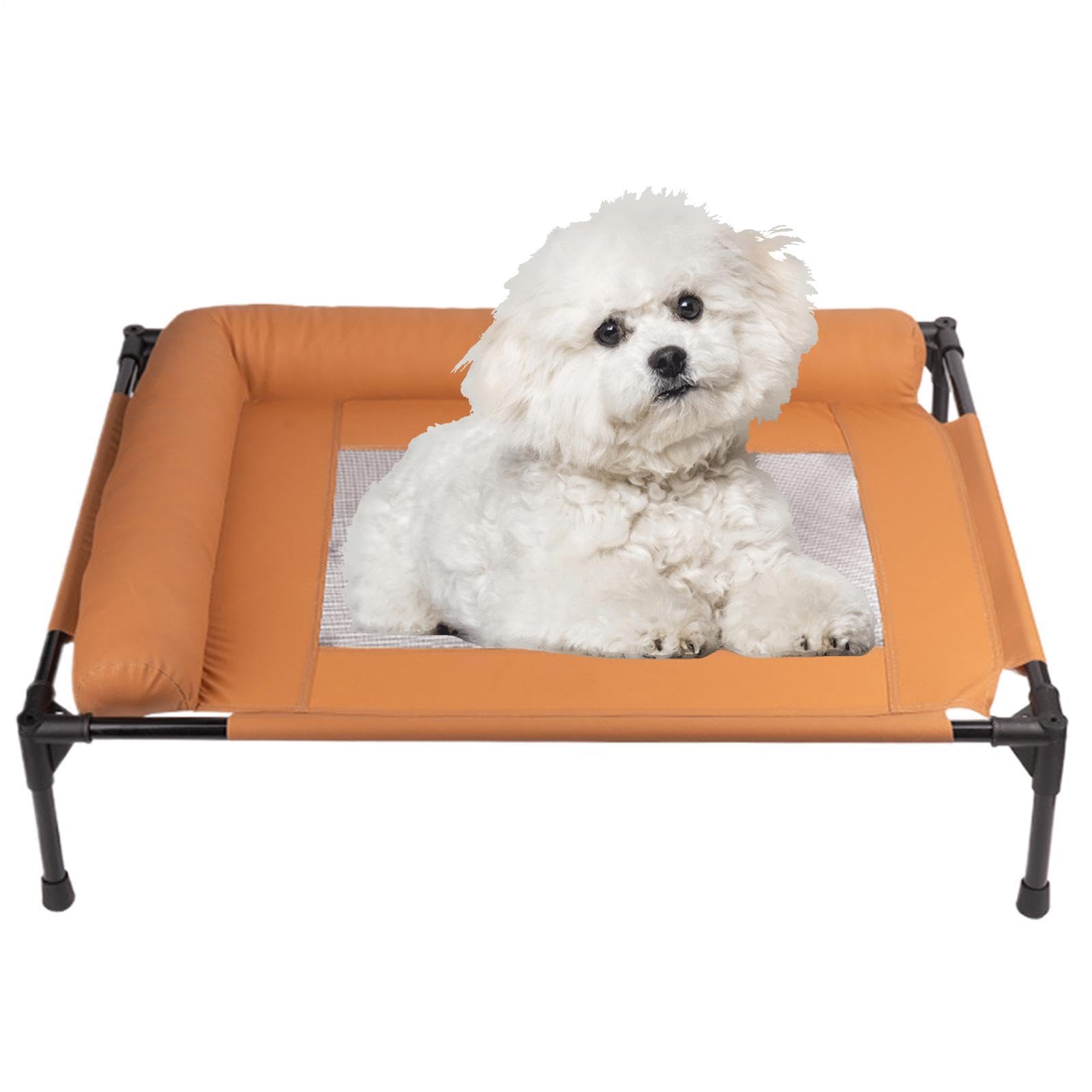 Generico Rialzato per Animali Domestici Divano Lounge Traspirante con Base | Rialzato Traspirante Per Cani Con Cuscini Bolster Adatto A Dormitorio Appartamento Patio Balcone Casa E Soggiorno