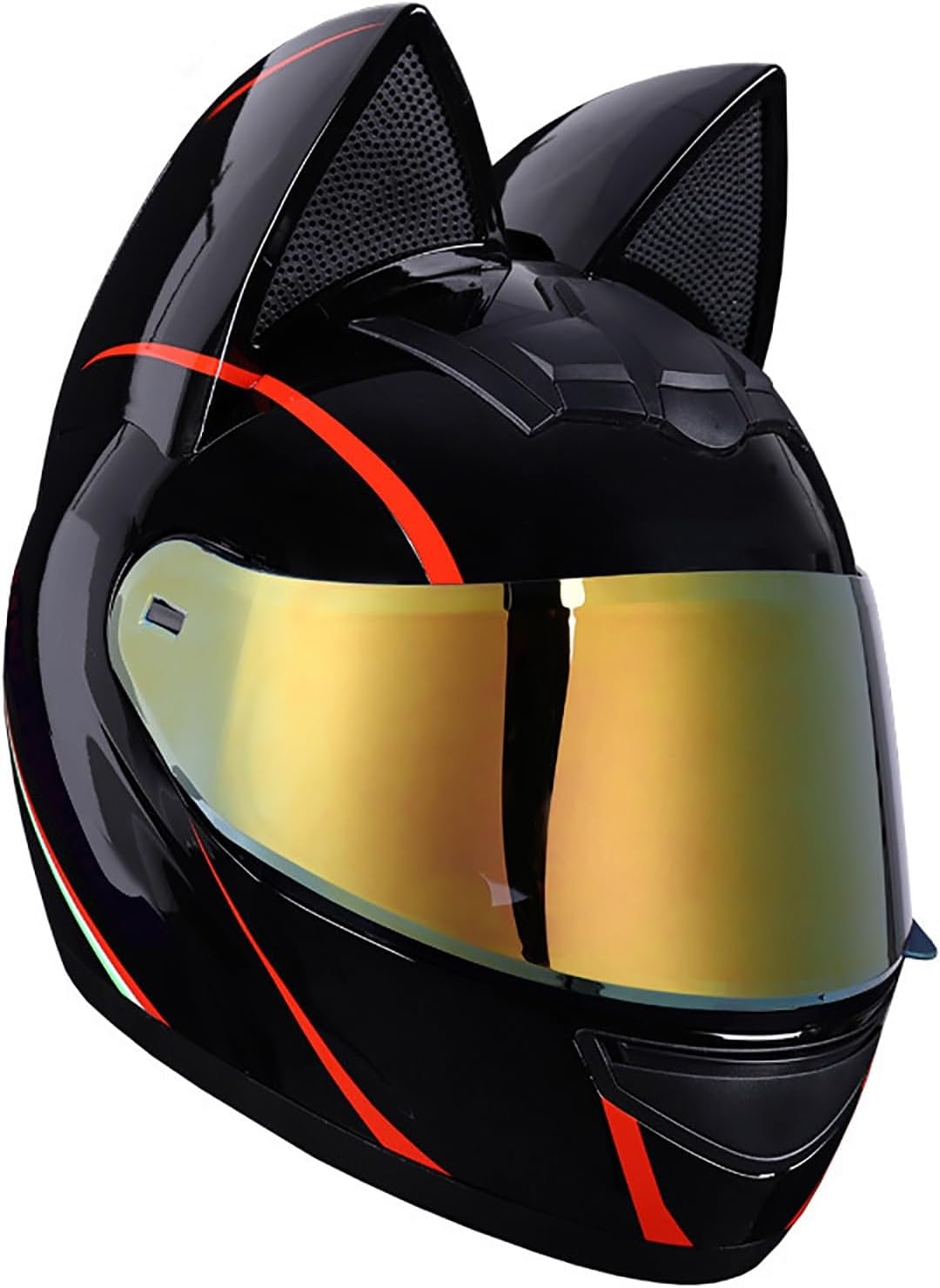 可愛らしいキャットイヤーデザインがついており、男女兼用で注目を浴びます。カラフルなレンズを装備し、透明款は視野が明確で、紫外線防止レ