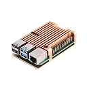 REES52 Raspberry Pi 4 Armor Case - Aluminium Alloy, Heatsink for Pi 4 Cooling - Golden gallery image