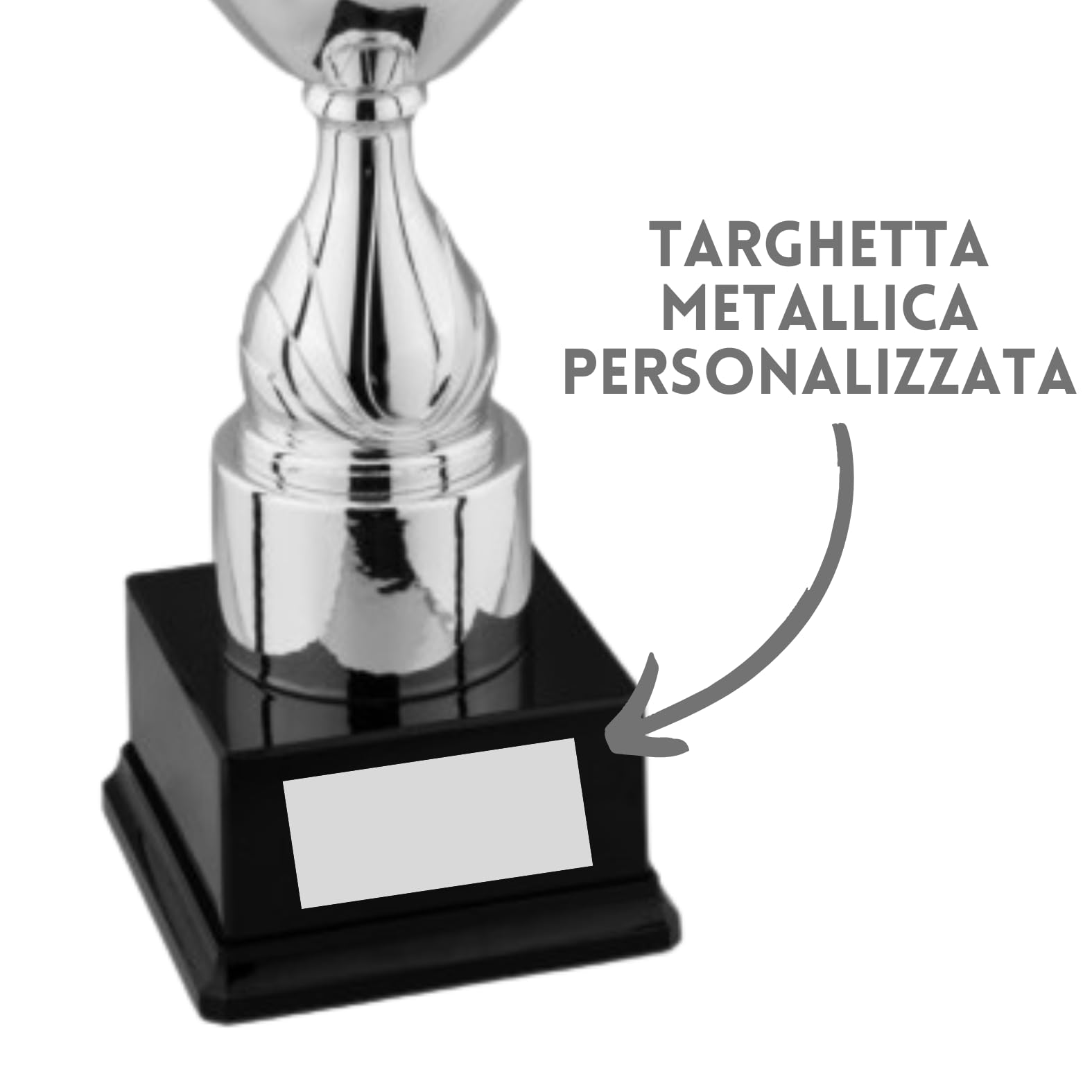 Coppa Trofeo Personalizzabile con Manici Champions League Calcio, Fantacalcio, Tennis, Padel, Basket Premiazioni Sportive ed Eventi con Targhetta Personalizzata cod 1.181